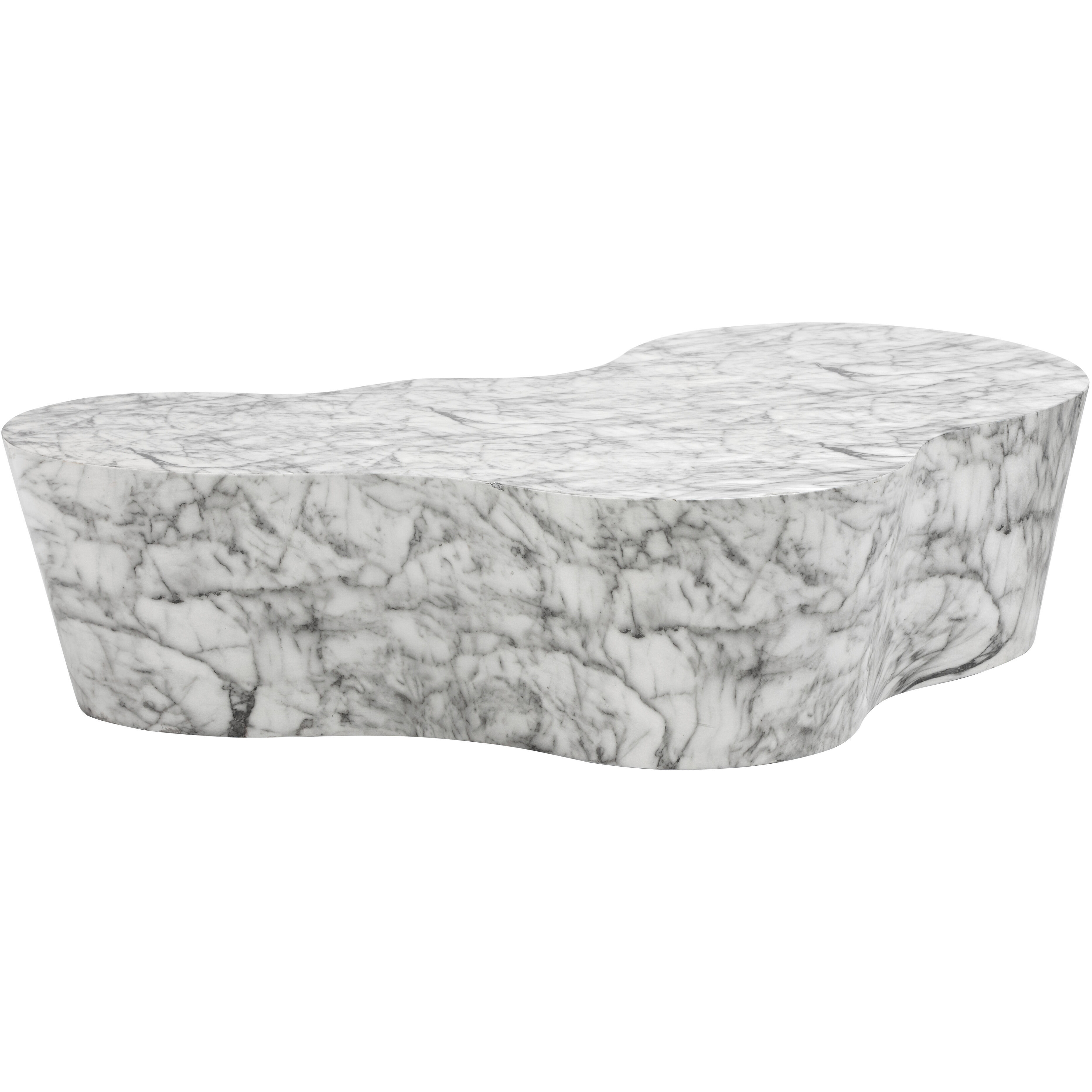Ava 59.5 X 36 inch Marble Look Outdoor Coffee Table